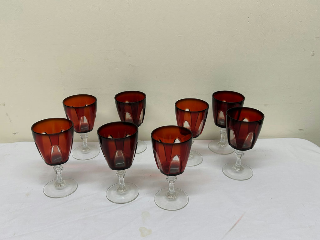 Cristal d'Arques-Durand RubyRed Goblets - image 5 of 5