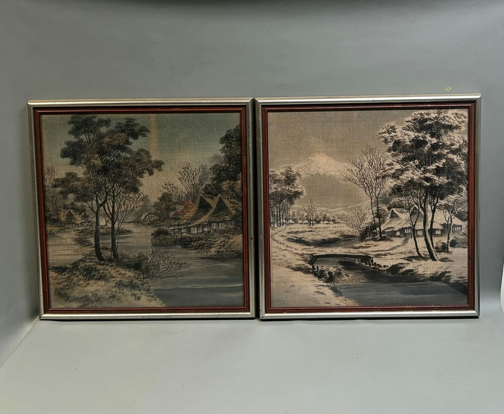 Vintage Asian Paintings on Silk - image 1 of 7