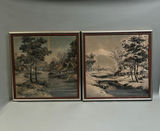 Vintage Asian Paintings on Silk - thumbnail 1 of 7