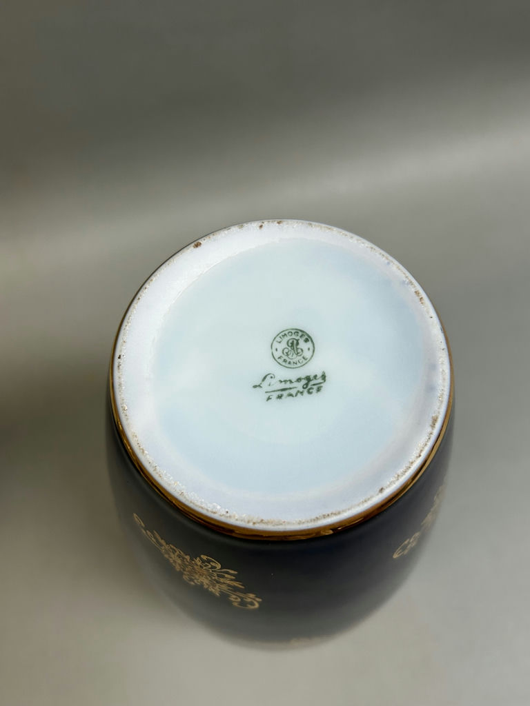 Limoges Courting Scene Vase Signed - image 3 of 6