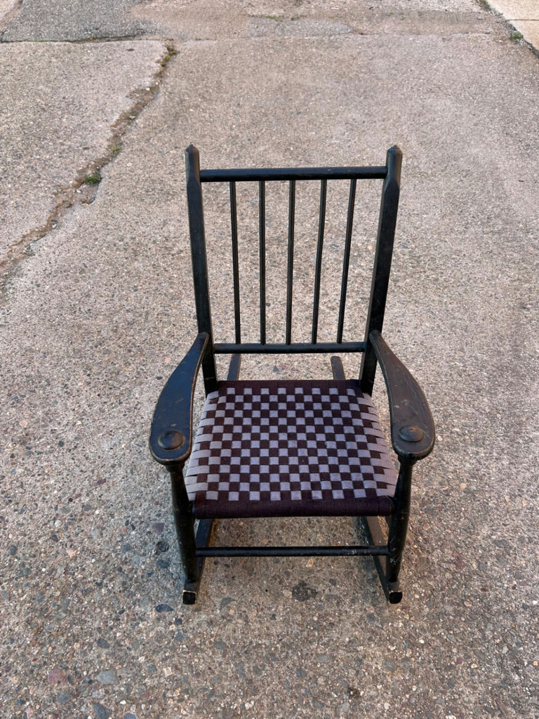 Upholstered Child’s Rocker  - image 1 of 4