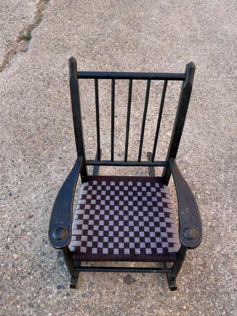 Upholstered Child’s Rocker  - image 2 of 4