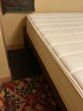 Carved wooden bed frame with memory foam mattress - thumbnail 9 of 9