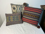 Three vintage rug pillows - thumbnail 1 of 5