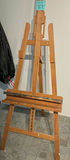 Wooden Artist Easel and 4 large canvases - thumbnail 2 of 8