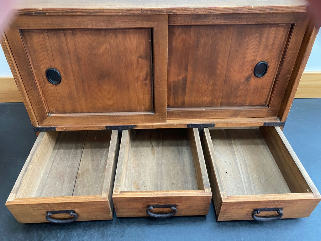 Antique Japanese Kansai Cedar merchant Cabinet - image 3 of 6