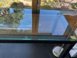 Glass and metal Desk, Floor Lamp, waste basket - thumbnail 3 of 6