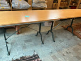 Very long ART table, Solid wood on Metal Pedestals - thumbnail 8 of 9