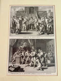 Rare 4 Panel Framed Vintage Copper engravings of Aztec Rituals - thumbnail 2 of 5