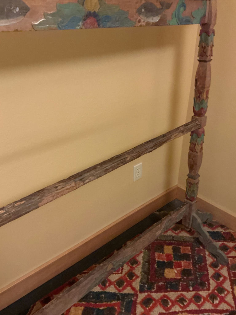 Vintage carved Indonesian Quilt or blanket rack - image 5 of 6