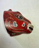 Another Hand Carved and painted Wood Folk Art Animal Mask - thumbnail 4 of 5