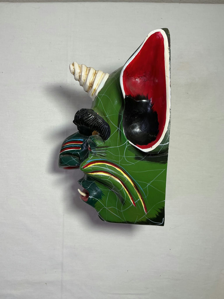 Mexican Folk Art Carved wood mask  - image 3 of 5