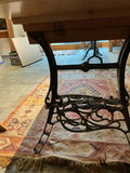 Very long ART table, Solid wood on Metal Pedestals - thumbnail 5 of 9