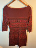 Black Knit long poncho , Peruvian Knit dress - thumbnail 6 of 6