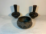 3 Vintage Ceramic vessels - thumbnail 1 of 7