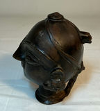 Vintage Bronze Monkey, 3 Antique Chinese Jue, and a carved bust - thumbnail 10 of 12