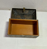 Wood and Metal Inlay Boxes and Metal vase - thumbnail 9 of 13