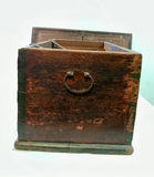 Small Vintage Carved trunk and Wicker basket - thumbnail 4 of 10
