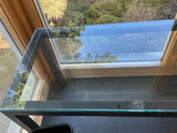 Glass and metal Desk, Floor Lamp, waste basket - thumbnail 2 of 6