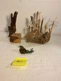 Three Unique Wood carved art - thumbnail 1 of 8