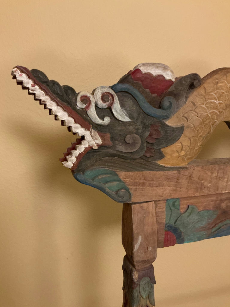 Vintage carved Indonesian Quilt or blanket rack  - image 3 of 6