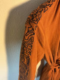 Tekke Turkmen chyrpy coat, and linen wrap dress - thumbnail 8 of 8