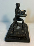 Vintage Bronze Monkey, 3 Antique Chinese Jue, and a carved bust - thumbnail 2 of 12