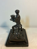 Vintage Bronze Monkey, 3 Antique Chinese Jue, and a carved bust - thumbnail 4 of 12