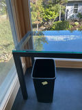 Glass and metal Desk, Floor Lamp, waste basket - thumbnail 6 of 6