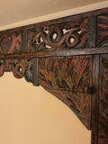 Carved wooden bed frame with memory foam mattress - thumbnail 3 of 9