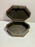 Wood and Metal Inlay Boxes and Metal vase - thumbnail 7 of 13