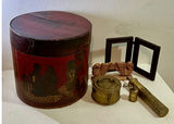Folk Art Round Box and Unique Turkish Brass items - thumbnail 1 of 6