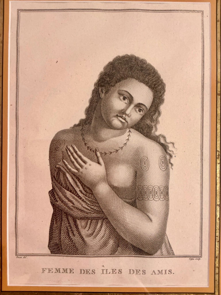 Matching framed Engravings 'Femme Des Iles Des Amis' - image 3 of 7