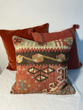 Three unique throw pillows, one Kilm - thumbnail 3 of 5