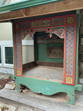 Indonesian Vintage Wood Carved & painted canopy bed - thumbnail 1 of 7