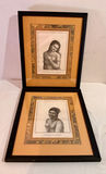 Matching framed Engravings 'Femme Des Iles Des Amis' - thumbnail 1 of 7