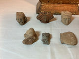 Pre-Columbian Aztec Terra Cotta Figures, wooden box - thumbnail 2 of 4