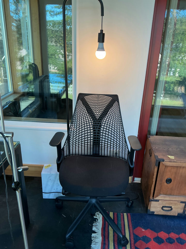 Herman Miller Sayl Office Chair, Marble stand floor lamp - image 1 of 10