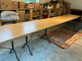 Very long ART table, Solid wood on Metal Pedestals - thumbnail 9 of 9