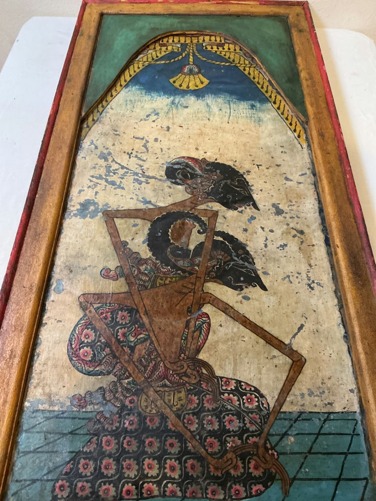 Antique Indonesian Paintings on Metal, framed in wood. - image 6 of 6