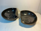 Two very unique pottery bowls, signed - thumbnail 2 of 6