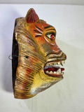 Vintage Hand Carve & Painted Wood Animal Mask - thumbnail 2 of 5