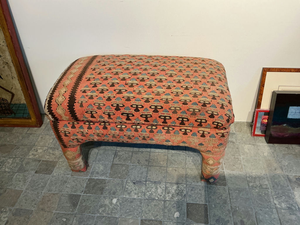 Kilm Rug Upholstered Bench - image 1 of 3