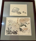 Antique Japanese woodblock framed prints and ceramics - thumbnail 2 of 15