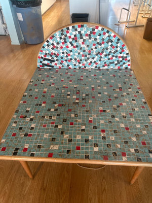 Two Mosaic Table Tops - Image 1 of 6