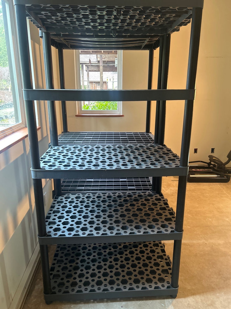 Two Black Plastic Shelving Units - image 3 of 3