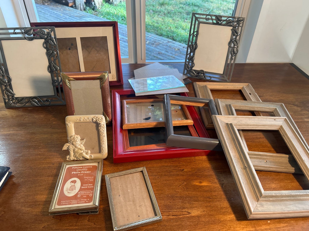 Assorted picture frames, photo albums, and binders - image 2 of 4