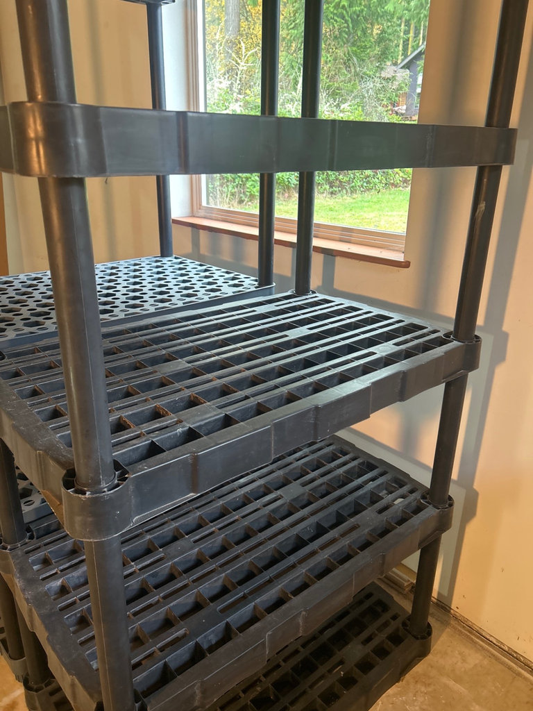 Two Black Plastic Shelving Units - image 2 of 3