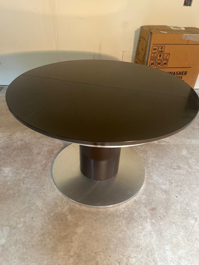 Black and Silver Round Table - image 1 of 4