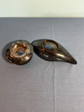 Enamel and Silver-plate MCM serving bowls. - thumbnail 3 of 4